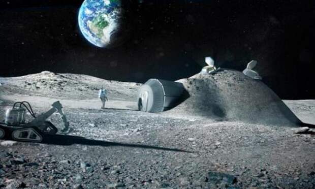 Первые базы на Луне планируют строить с использованием 3D-принтера