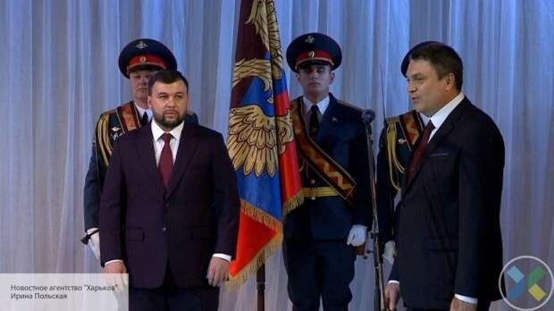Инаугурация главы ДНР Дениса Пушилина прошла под звуки обстрелов украинской артиллерии