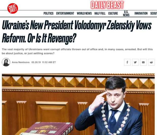 Ukraine’s New President Volodomyr Zelenskiy Vows Reform. Or Is It Revenge?