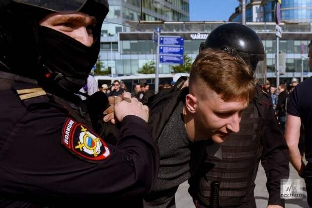 Задержания в ходе несогласованных протестных акций в Москве
