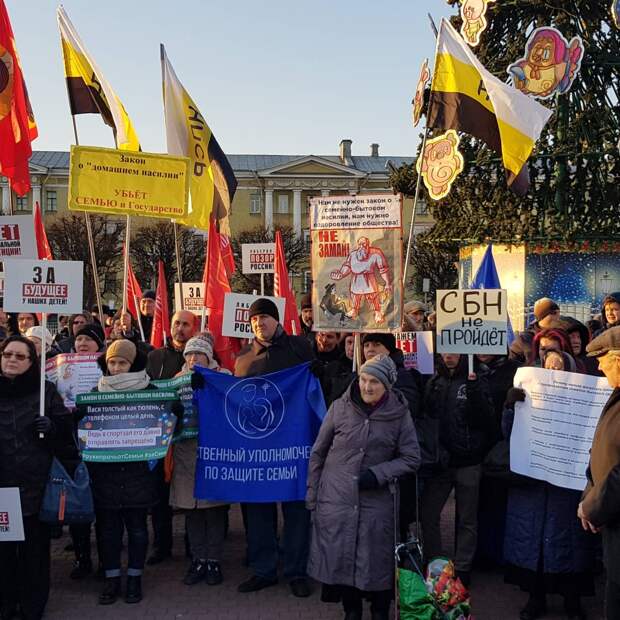 В Санкт-Петербурге прошел митинг против «закона о насилии над семьей»