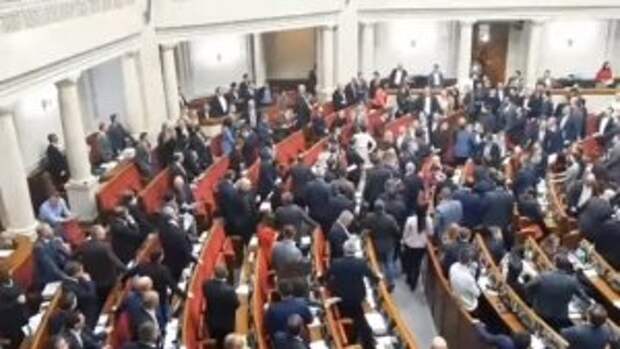 Представители партии Зеленского устроили драку в парламенте