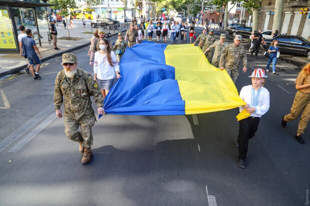 Судя по «маршу», защитников незалежности в Одессе практически нет