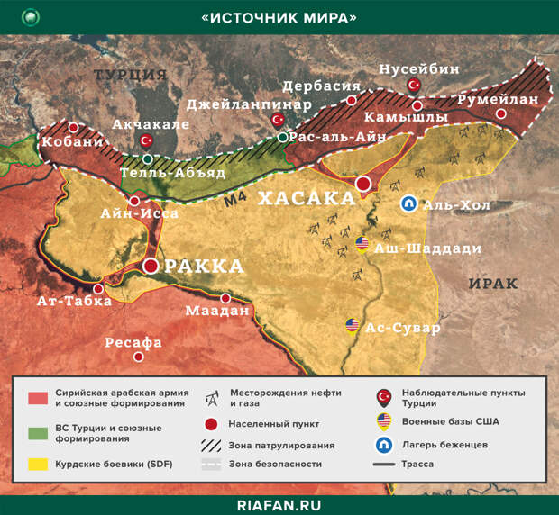 Карта операции «Источник мира»