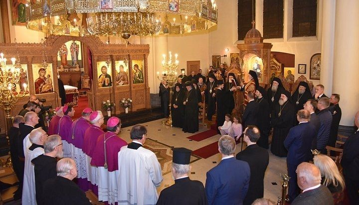 Совместная молитва с католиками во время визита патриарха Варфоломея в Бельгию