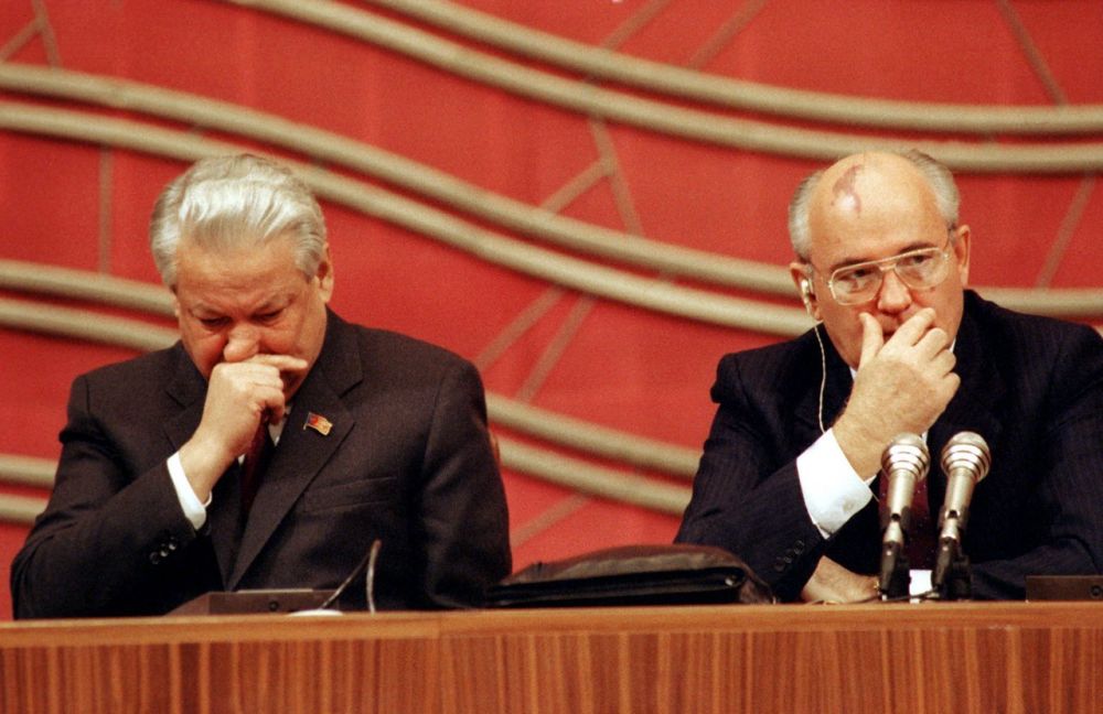Михаил Горбачёв и Борис Ельцин, 1991 год